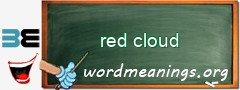 WordMeaning blackboard for red cloud